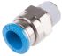 Festo QS Series Straight Threaded Adaptor, R 1/4 Male to Push In 10 mm, Threaded-to-Tube Connection Style, 153007