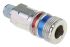 CEJN Brass, Stainless Steel Male Pneumatic Quick Connect Coupling, R 1/4 Male Threaded