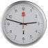 RS PRO Silver Radio Controlled Analogue Wall Clock, 300mm Diameter
