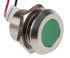 RS PRO Green Panel Mount Indicator, 24V dc, 22mm Mounting Hole Size, Lead Wires Termination, IP67