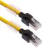 Omron Cat6a Ethernet Cable, RJ45 to RJ45, FTP, STP Shield, Yellow LSZH Sheath, 200mm