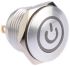TE Connectivity Single Pole Single Throw (SPST) Momentary Blue LED Push Button Switch, IP67, 19.2 (Dia.)mm, Panel
