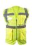 RS PRO 反光安全背心聚酯拉链, 黄色 男女通用, 尺寸XL