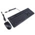 Cherry Wired Keyboard and Mouse Set, QWERTY, Black