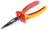 RS PRO Long Nose Pliers, 160 mm Overall, Straight Tip, VDE/1000V, 50,3mm Jaw