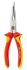 RS PRO Long Nose Pliers, 200 mm Overall, Straight Tip, VDE/1000V, 72mm Jaw