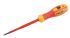 RS PRO Slotted Insulated Screwdriver, 3 x 0.5 mm Tip, 100 mm Blade, VDE/1000V, 190 mm Overall