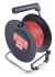 Test lead extension reel 50m red