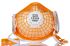 Alpha Solway FFP3 Einweggesichtsmaske mit Ventil, Vergossen, Orange, 10 Stück