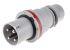 Scame IP44 Red Cable Mount 3P + E Industrial Power Plug, Rated At 64A, 415 V