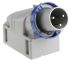 Scame IP67 Blue Wall Mount 2P + E Industrial Power Plug, Rated At 64A, 230 V