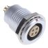 Lemo Connector, 4 Contacts, Panel Mount, Socket, Female, IP50, 1B Series