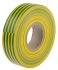 RS PRO Green, Yellow PVC Electrical Tape, 19mm x 33m