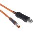 Sick Straight Male M8 to Male USB A Sensor Actuator Cable, 4 Core, PVC, 2m