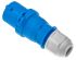 Bals IP44 Blue Cable Mount 2P+E Industrial Power Plug, Rated At 16A, 230 V