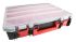 RS PRO 24 Cell Black, Red Polypropylene Compartment Box, 91mm x 416mm x 336mm