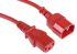 RS PRO IEC C13 Socket to IEC C14 Plug Power Cord, 2m