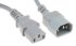 RS PRO IEC C13 Socket to IEC C14 Plug Power Cord, 1m