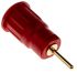 Staubli Red Female Banana Socket, 4 mm Connector, Press Fit Termination, 24A, 1000V, Gold Plating
