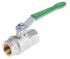 RS PRO Brass Full Bore, 2 Way, Ball Valve, BSPP 1/2in, 40bar Operating Pressure