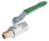 RS PRO Brass Full Bore, 2 Way, Ball Valve, BSPP 3/8in