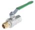 RS PRO Brass Full Bore, 2 Way, Ball Valve, BSPP 1/2in