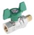 RS PRO Brass Full Bore, 2 Way, Ball Valve, BSPP 1/4in