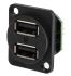 RS PRO Straight, Panel Mount, Socket 2.0 USB Connector