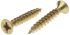 RS PRO Pozidriv Countersunk Steel Wood Screw Yellow Passivated, Zinc Plated, 4.5mm Thread, 30mm Length
