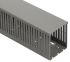 HellermannTyton HTWD-PN Grey Slotted Panel Trunking - Open Slot, W80 mm x D100mm, L2m, PVC