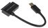 Roline USB-kábel, USB A - SATA adattovábbítás; SATA tápellátás, Fekete, 150mm