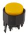 C & K Illuminated Push Button Switch, Momentary, PCB, SPST, Yellow LED, 30V dc, IP40