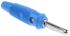 Hirschmann Test & Measurement Blue Male Banana Plug, 4 mm Connector, Screw Termination, 16A, 60V dc, Nickel Plating