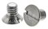 RS PRO Slot Countersunk A4 316 Stainless Steel Machine Screws DIN 963, M4x6mm