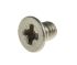 RS PRO Pozi Countersunk A4 316 Stainless Steel Machine Screws DIN 965, M4x6mm