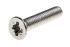 RS PRO Pozi Countersunk A4 316 Stainless Steel Machine Screws DIN 965, M4x20mm
