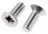 RS PRO Pozi Countersunk A4 316 Stainless Steel Machine Screws DIN 965, M6x16mm