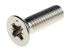RS PRO Pozi Countersunk A4 316 Stainless Steel Machine Screws DIN 965, M6x20mm