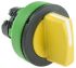 Schneider Electric Harmony XB5 Series 2 Position Selector Switch Head, 30mm Cutout, Yellow Handle