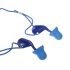 Uvex Blue Reusable Corded Ear Plugs, 26dB Rated, Metal Detectable, 50 Pairs