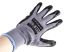 Polyco Healthline Polyflex Plus Grey Nitrile Mechanic Work Gloves, Size 9, Large, Nitrile Foam Coating