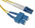 RS PRO LC to SC Duplex Single Mode OS1, OS2 Fibre Optic Cable, Yellow, 20m