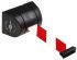 Tensator Black Plastic Retractable Barrier, 4.6m, Red, White Tape