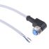 Sick Right Angle Female 4 way M12 to 4 way Unterminated Sensor Actuator Cable, 5m