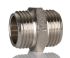 RS PRO Brass Pipe Fitting, Straight Threaded Nipple, Male 1/2in to Male 1/2in