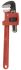 Ega-Master Pipe Wrench, 304.8 mm Overall, 25.4mm Jaw Capacity, Metal Handle