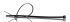 RS PRO Cable Tie, 200mm x 4.6 mm, Black PP, Pk-100