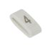 HellermannTyton HODS85 Slide On Cable Markers, Black on White, Pre-printed "4", 1.8 → 6.3mm Cable