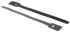 RS PRO Cable Tie, Hook and Loop, 150mm x 17 mm, Black Nylon