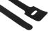RS PRO Cable Tie, Hook and Loop, 225mm x 25 mm, Black Nylon